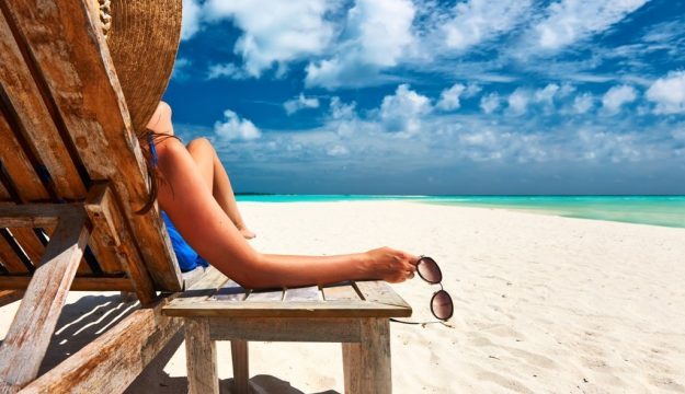 woman at beach